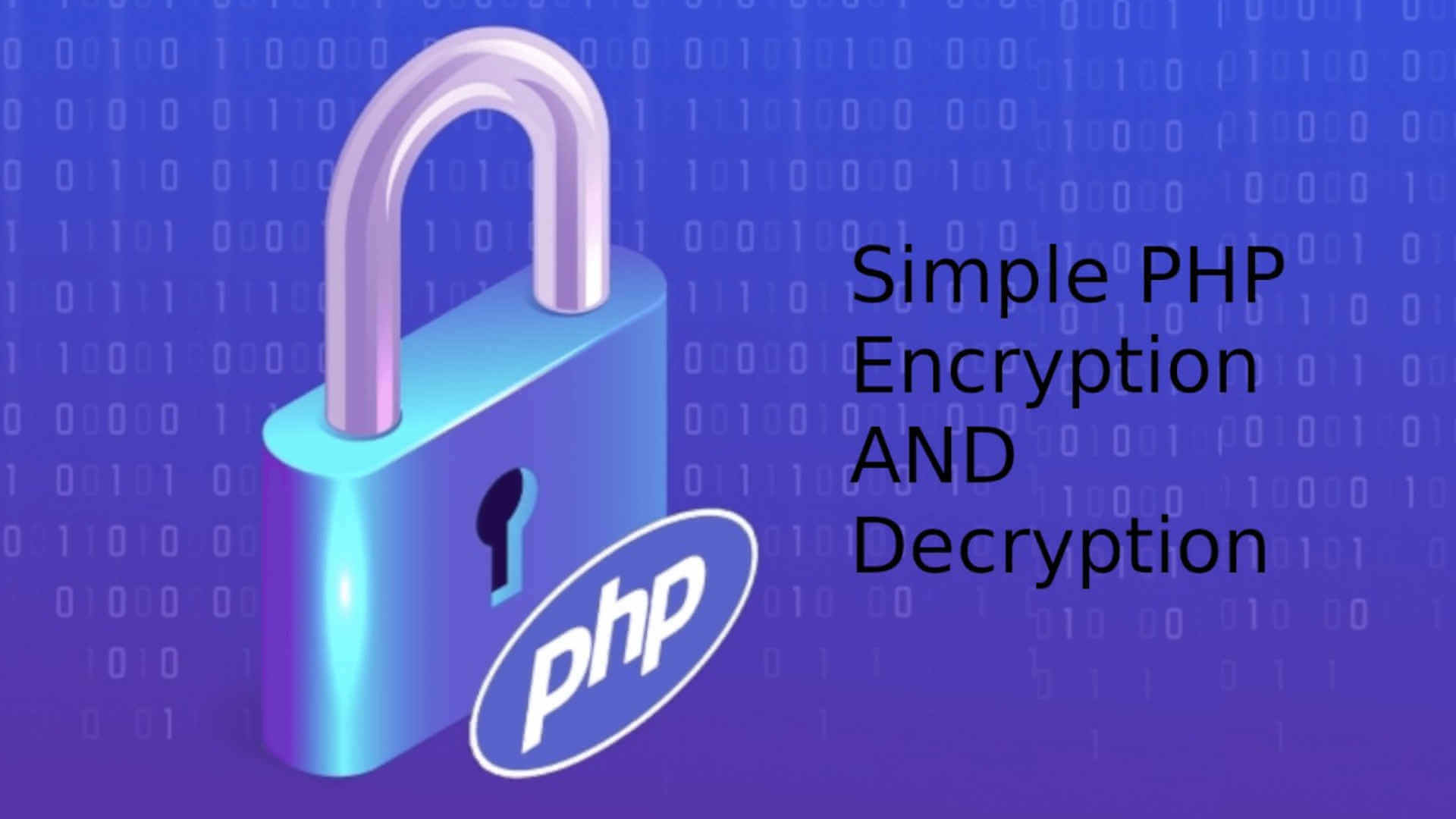 Encrypt and Decrypt a PHP Data