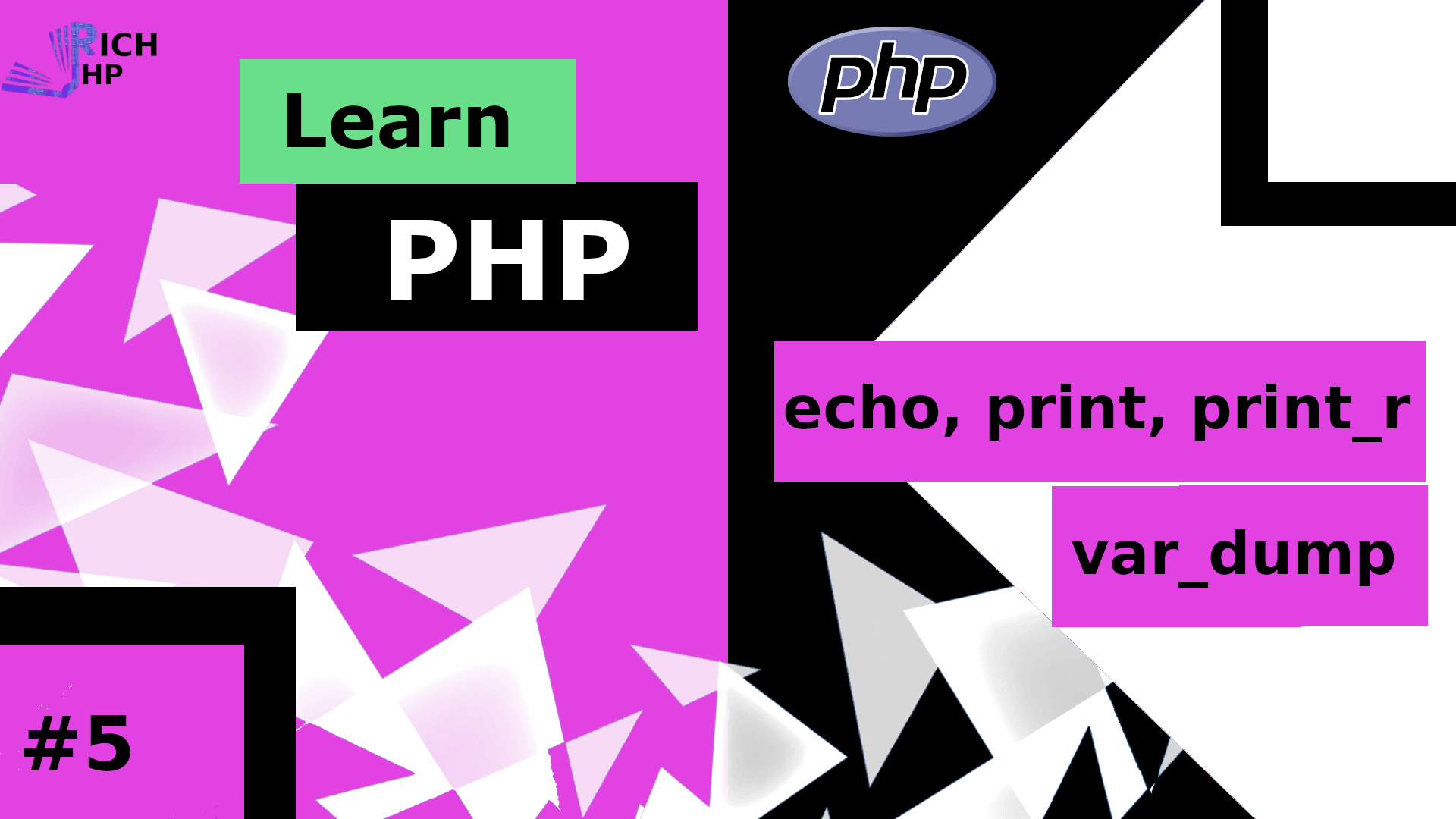 PHP Tutorial 5 - Use echo, print, print_r, and var_dump